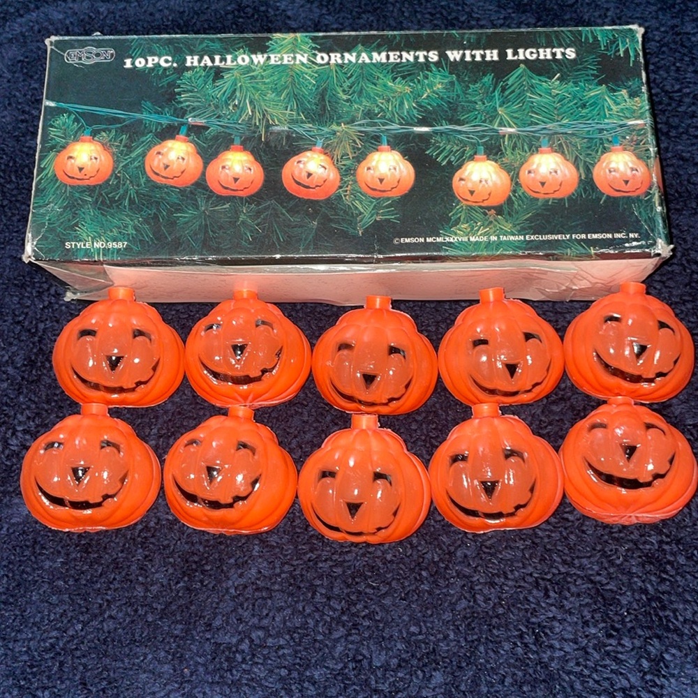 10piece vintage pumpkin mini blow molds ornaments for lights